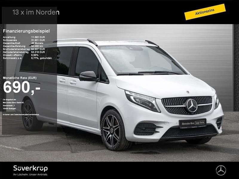 Weiß Gebraucht 2021 Mercedes V250 Avantgarde Edition Van / Kleinbus | 62.490 € (Teuer) - Bild 1/4