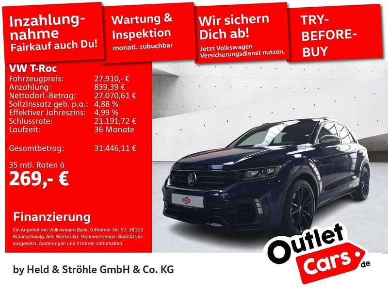 Lapiz blue metallic schwarz Gebraucht 2021 VW T-Roc R SUV | 27.910 € (Guter Preis) - Bild 1/3