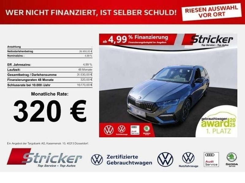 Quarzgrau metallic (metallic) Gebraucht 2021 Skoda Octavia RS Kombi | 26.950 € (Guter Preis) - Bild 1/3
