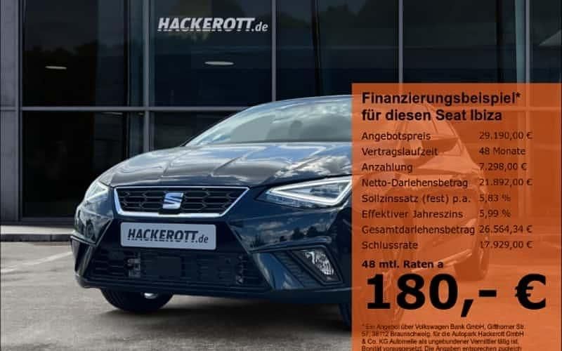 Schwarz Neu 2025 Seat Ibiza Black Edition Limousine | 24.980 € (Fairer Preis) - Bild 1/4