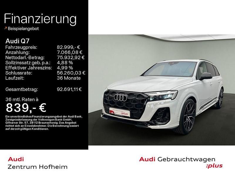 Gletscherweiß metallic Gebraucht 2024 Audi Q7 S-Line SUV | 82.999 € (Fairer Preis) - Bild 1/3
