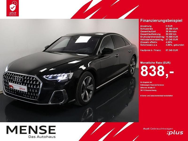 Mythosschwarz Gebraucht 2024 Audi A8 Ambiente Limousine | 67.345 € (Fairer Preis) - Bild 1/4