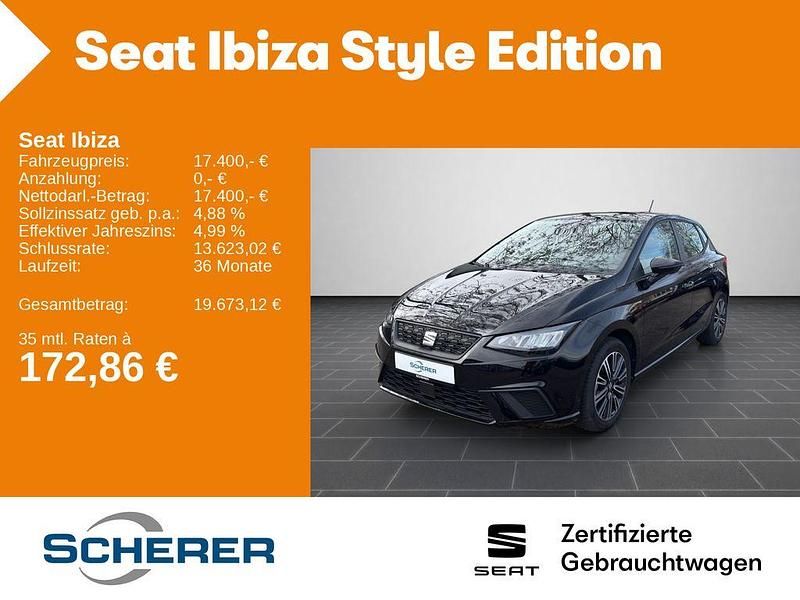 Gebraucht Seat Ibiza Style 116 PS (85 kW) 2024 Midnight schwarz metallic (metallic) Kleinwagen