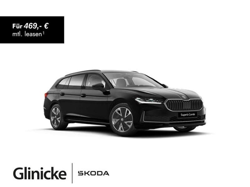 Neu Skoda Superb Selection 150 PS (110 kW) 2026 Ebony schwarz metallic Kombi