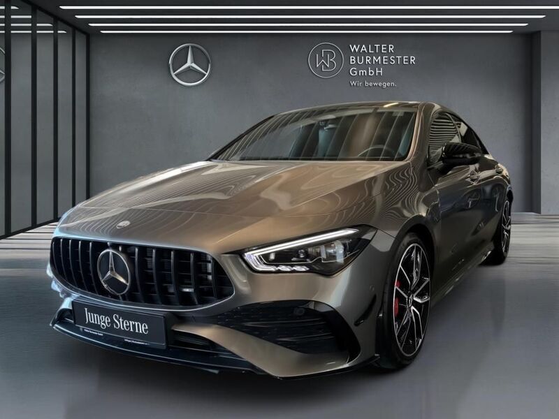 Metalliclack mountaingrau Gebraucht 2024 Mercedes CLA35 AMG AMG Coupé | 54.990 € (Teuer) - Bild 1/4