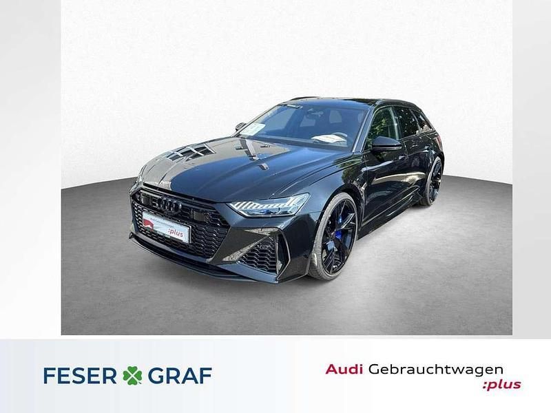 Mythosschwarz metallic Gebraucht 2023 Audi RS6 Ambiente Kombi | 113.490 € (Superpreis) - Bild 1/4