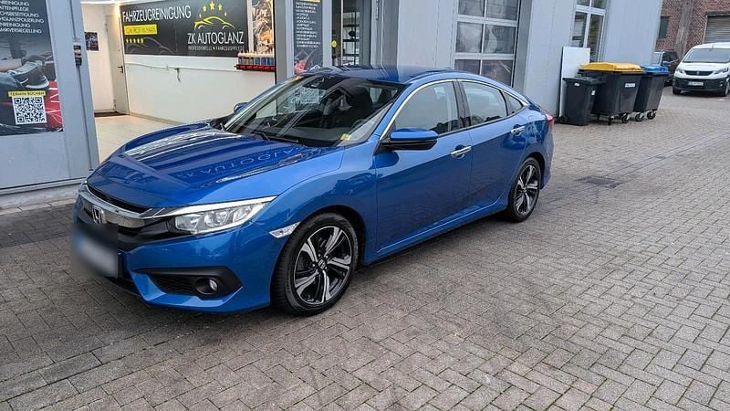 Blau Gebraucht 2019 Honda Civic Elegance Limousine | 14.990 € (Fairer Preis) - Bild 1/4
