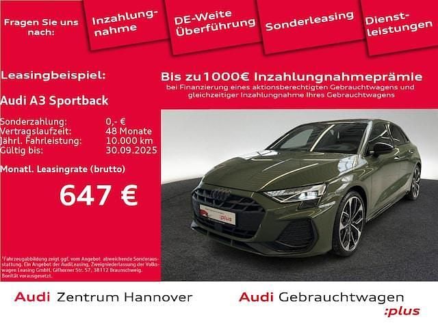 Distriktgrün metallic Gebraucht 2025 Audi A3 S-Line | 47.890 € - Bild 1/4