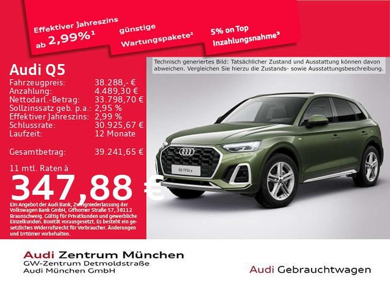 Gebraucht Audi Q5 S-Line 299 PS (219 kW) 2022 Distriktgrün metallic SUV