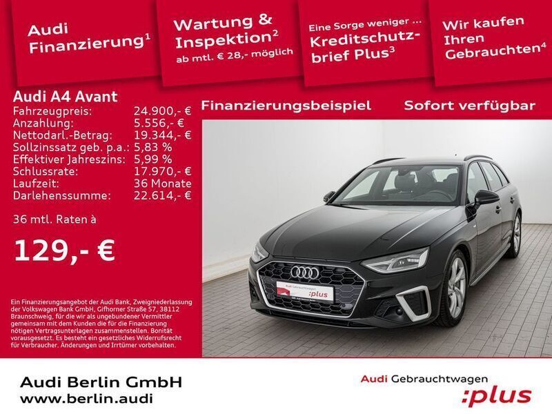 Gebraucht Audi A4 S-Line 204 PS (150 kW) 2022 Mythosschwarz metallic Kombi