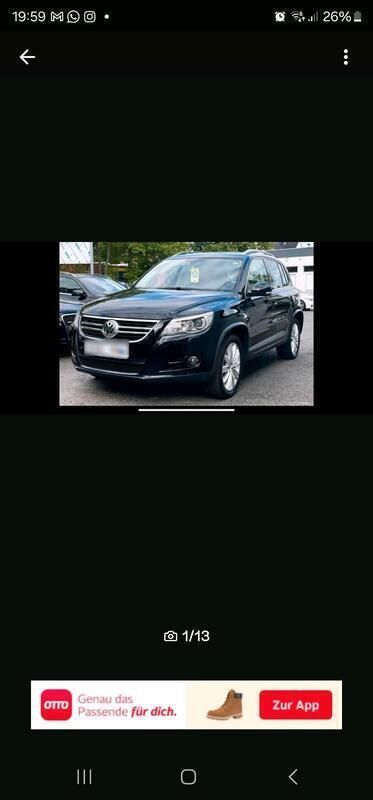 Schwarz Gebraucht 2008 VW Tiguan SUV | 6.900 € (Fairer Preis) - Bild 1/4
