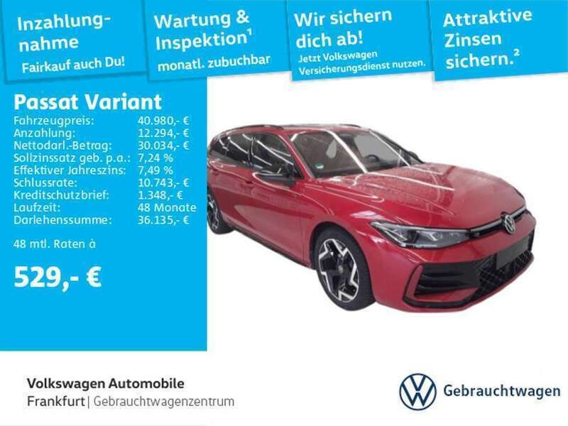 Chilirot metallic Gebraucht 2024 VW Passat R-line Kombi | 40.980 € (Teuer) - Bild 1/3