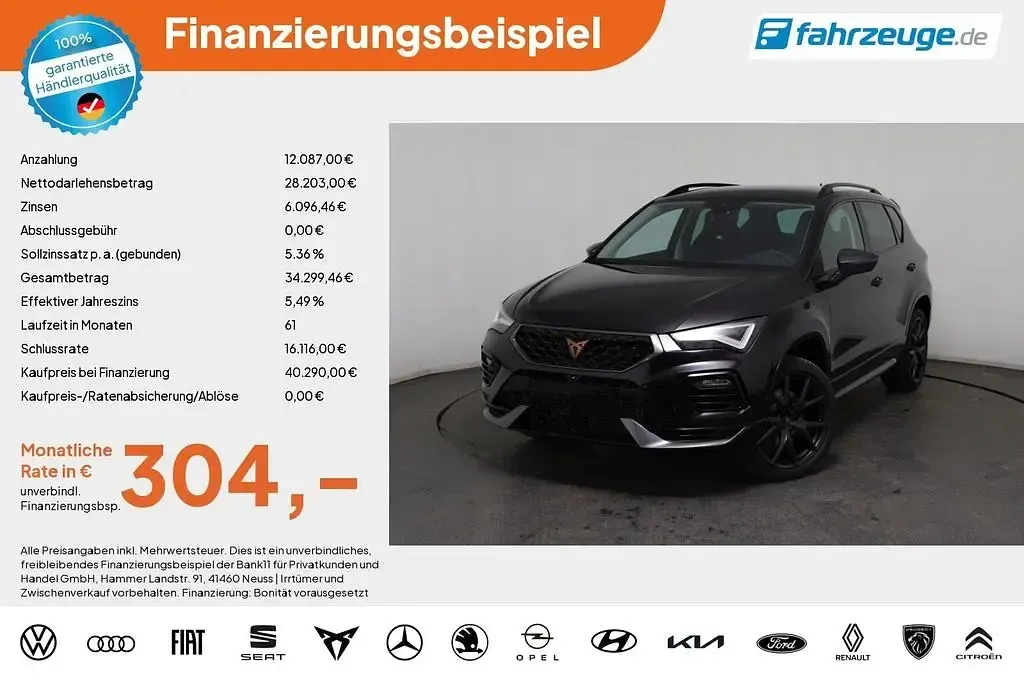 Nuova Cupra Ateca 190 CV (139 kW) 2026 Nero SUV