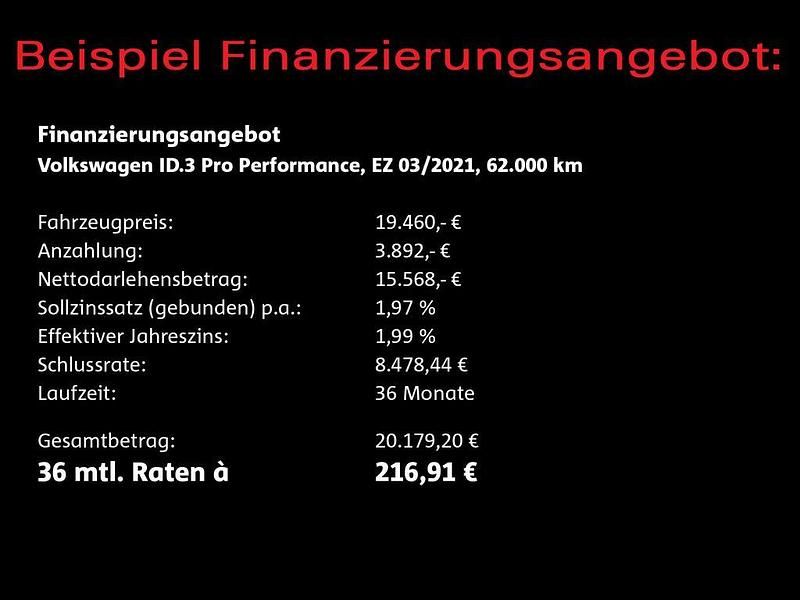 Gebraucht VW ID.3 Pro Performance 150 kW (204 PS) 2020 Gletscherweiß metallic Kleinwagen