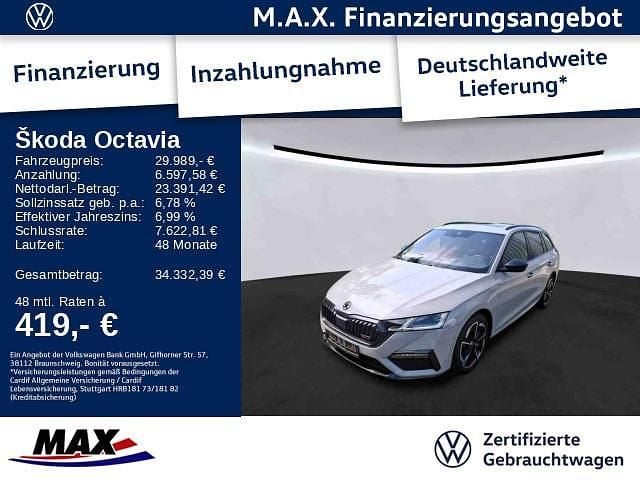 Steelgrau Gebraucht 2021 Skoda Octavia RS Kombi | 29.989 € (Fairer Preis) - Bild 1/3