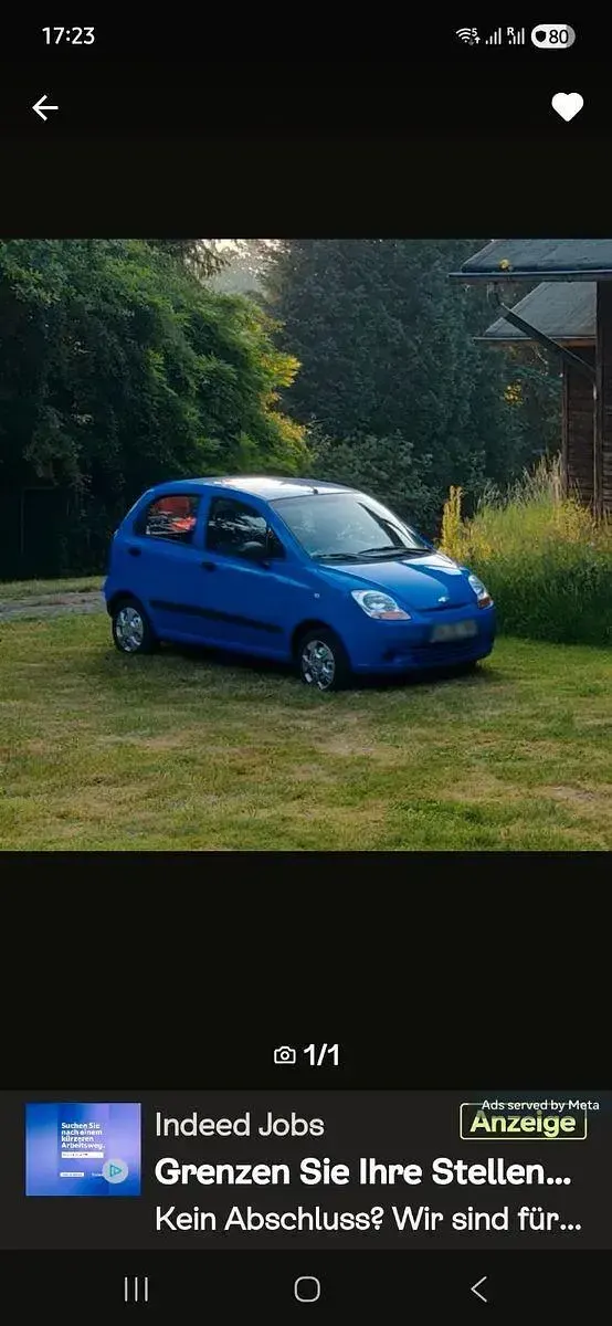 Gebraucht Chevrolet Matiz 52 PS (38 kW) 2009 Blau Kleinwagen