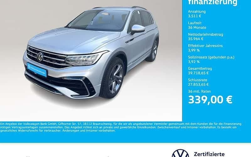 Reflexsilber metallic Gebraucht 2024 VW Tiguan R-line SUV | 39.475 € (Guter Preis) - Bild 1/4