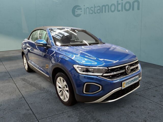 Blau Gebraucht 2024 VW T-Roc Cabriolet Style Cabrio | 29.470 € (Guter Preis) - Bild 1/2