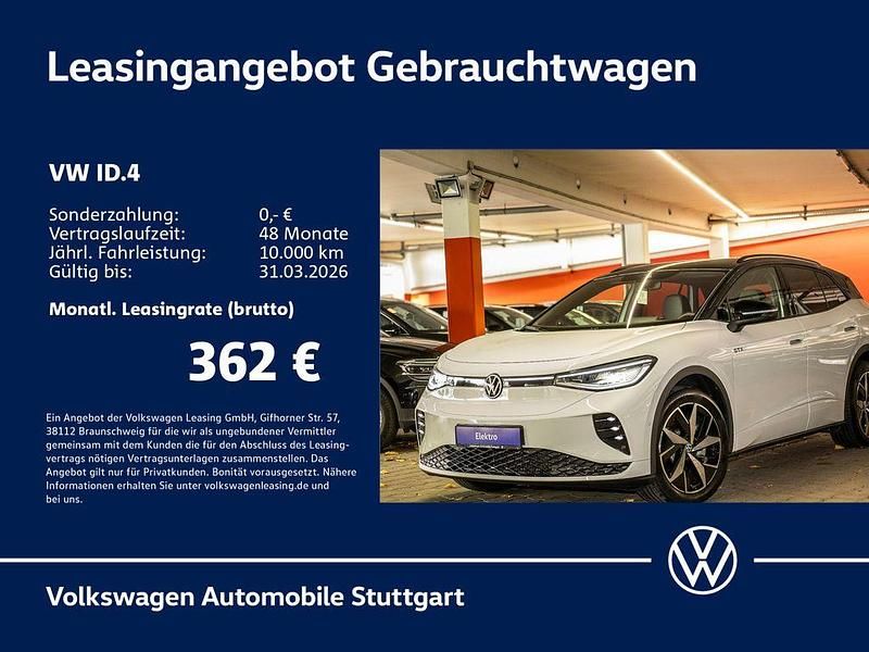 Gebraucht VW ID.4 GTX 250 kW (340 PS) 2025 Gletscherweiß metallic/schwarz SUV