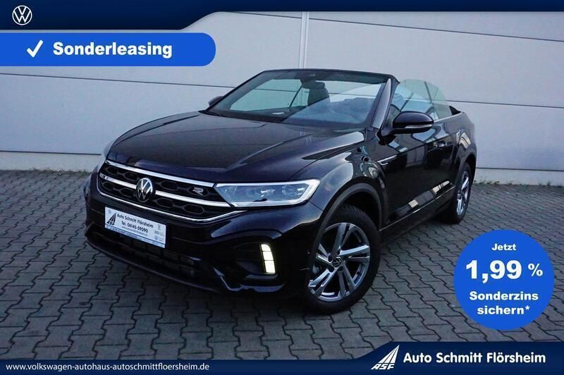 Deep black perleffekt schwarz Gebraucht 2024 VW T-Roc Cabriolet R-line Cabrio | 37.990 € (Etwas zu teuer) - Bild 1/4