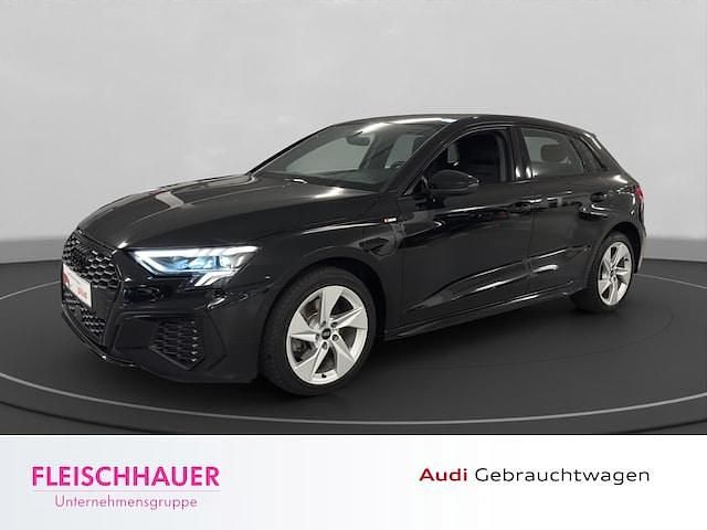 Mythosschwarz metallic Gebraucht 2022 Audi A3 Sportback e-tron S-Line Kleinwagen | 24.980 € (Superpreis) - Bild 1/4