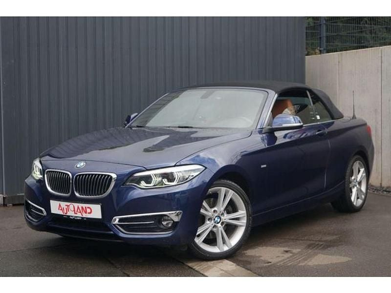 Mediteran blau metallic (metallic) Gebraucht 2018 BMW 220 Luxury Line Cabrio | 19.990 € (Guter Preis) - Bild 1/4