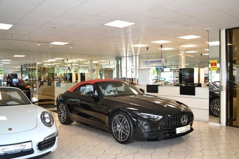 Obsidianschwarz metalliclack Gebraucht 2023 Mercedes SL43 AMG Premium Cabrio | 119.000 € - Bild 1/4