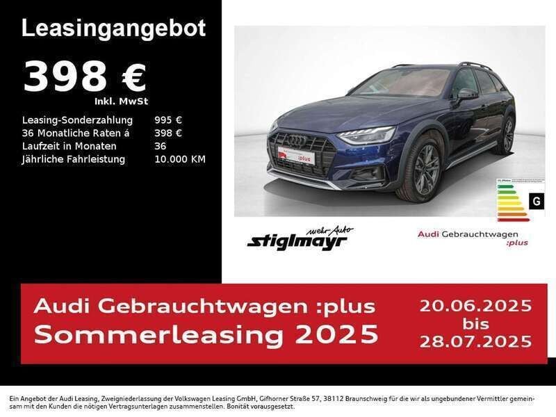Navarrablau metallic Gebraucht 2024 Audi A4 Allroad Ambiente Kombi | 47.620 € (Fairer Preis) - Bild 1/4