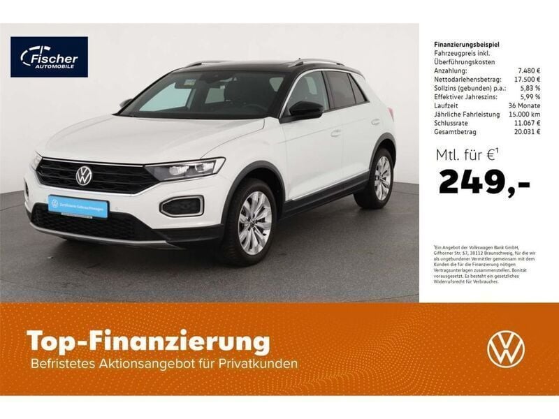 Weiss Gebraucht 2021 VW T-Roc Sportline SUV | 24.980 € (Fairer Preis) - Bild 1/4