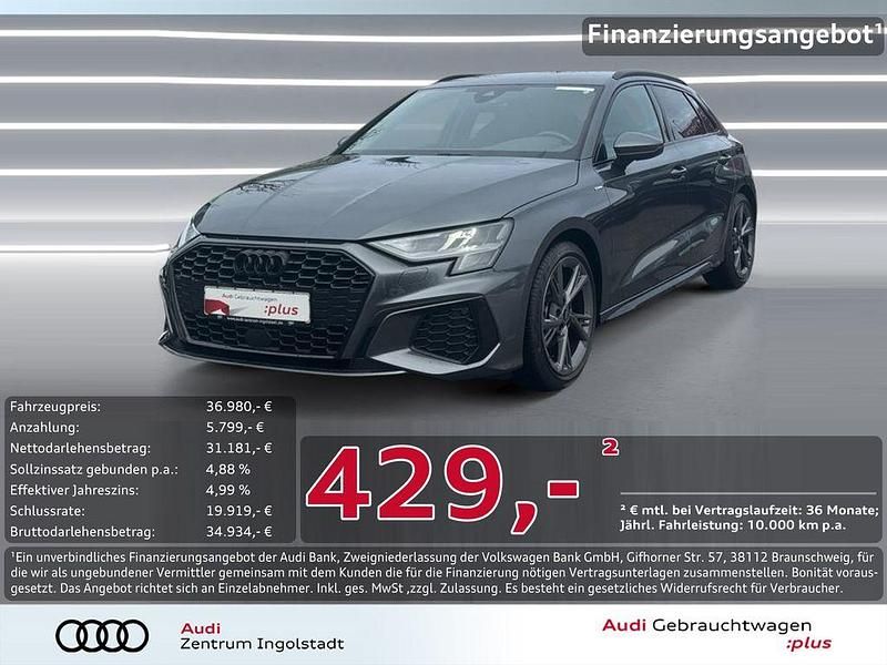 Grau Gebraucht 2023 Audi A3 S-Line Limousine | 36.980 € - Bild 1/3