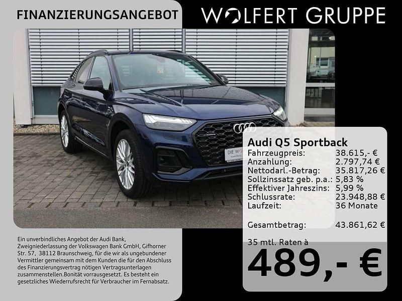 Gebraucht Audi Q5 S-Line 299 PS (219 kW) 2021 Navarrablau metallic SUV