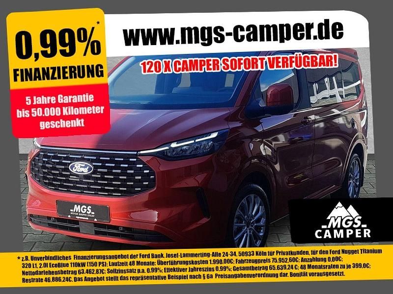 Artisan red metallic Neu 2025 Ford Tourneo Custom Nugget Limousine | 64.990 € (Etwas zu teuer) - Bild 1/4