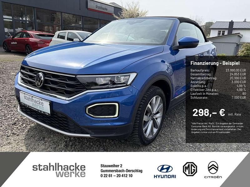 Gebraucht VW T-Roc Cabriolet Style 150 PS (110 kW) 2021 Ravennablau Cabrio