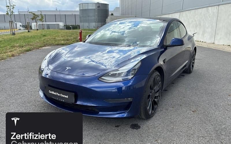 Blau Gebraucht 2021 Tesla Model 3 Performance Limousine | 28.400 € (Fairer Preis) - Bild 1/4