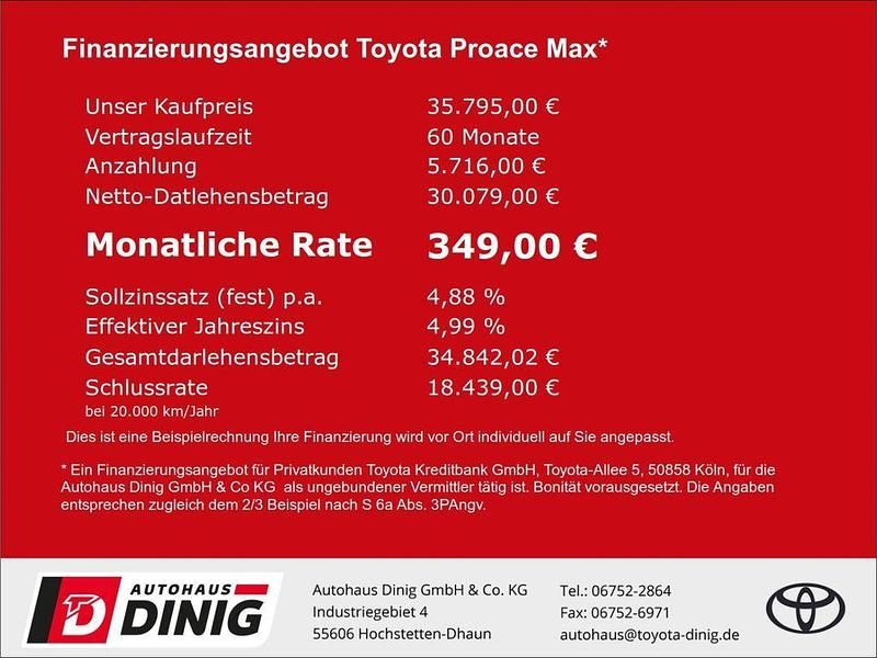 Neu Toyota Proace H2 140 PS (102 kW) 2025 Weiss Van / Kleinbus