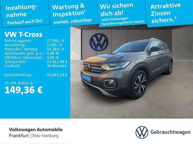 Limestone grey metallic Gebraucht 2021 VW T-Cross Style SUV | 17.980 € (Fairer Preis) - Bild 1/4