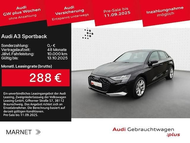 Mythosschwarz metallic Gebraucht 2024 Audi A3 Advanced Plus Limousine | 32.290 € (Etwas zu teuer) - Bild 1/4