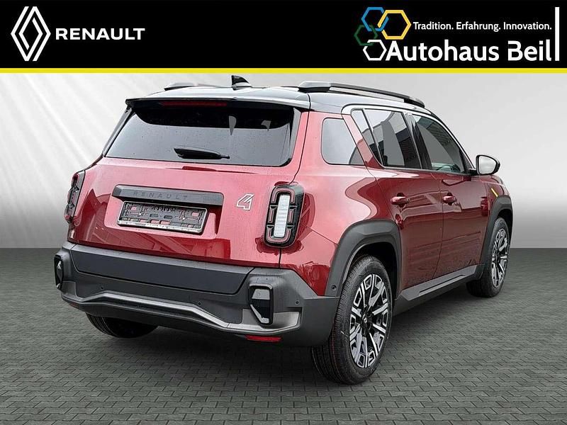 Neu Renault 4 E-Tech Iconic 110 kW (150 PS) 2026 Karmesinrot metallic, black p SUV