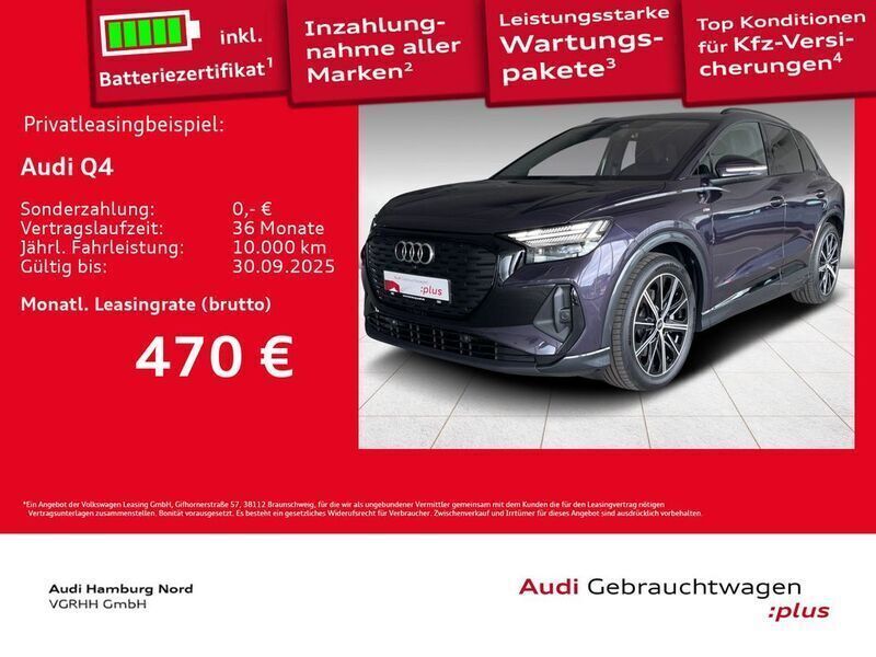 Violett Gebraucht 2024 Audi Q4 e-tron S-Line SUV | 49.450 € (Superpreis) - Bild 1/3