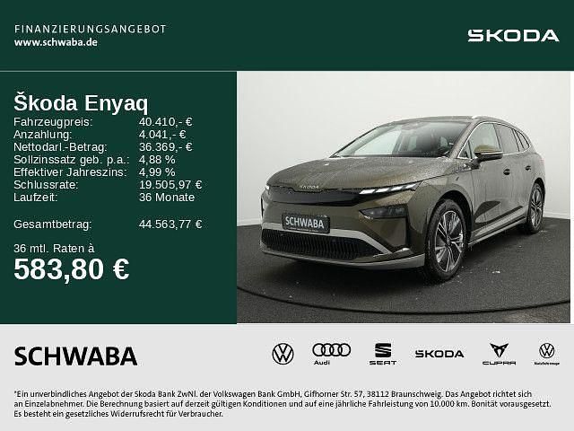 Grün Gebraucht 2025 Skoda Enyaq iV SUV | 40.410 € (Guter Preis) - Bild 1/4