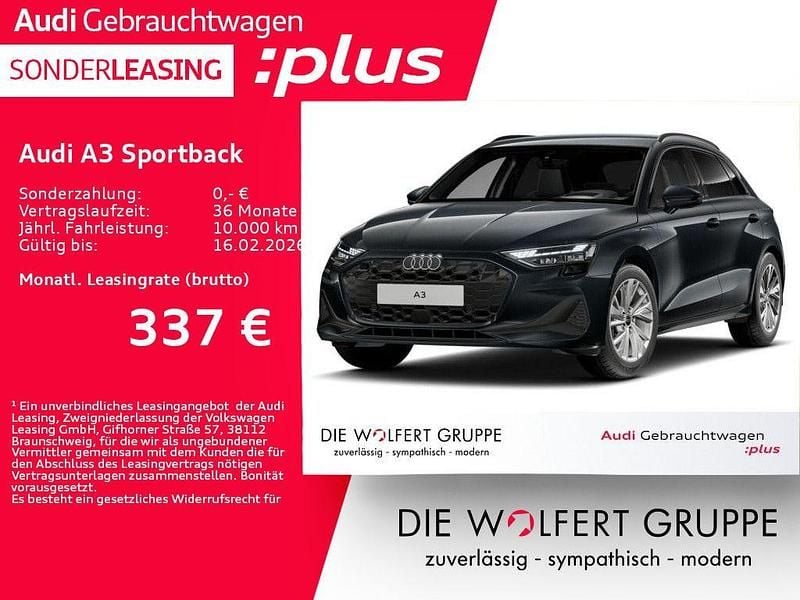 Manhattangrau metallic Gebraucht 2025 Audi A3 Sport Limousine | 38.515 € (Fairer Preis) - Bild 1/4