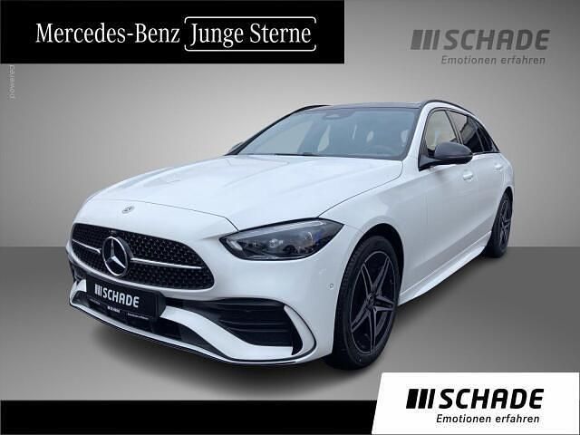 Weiß Gebraucht 2025 Mercedes C300e AMG line Limousine | 50.650 € (Fairer Preis) - Bild 1/4