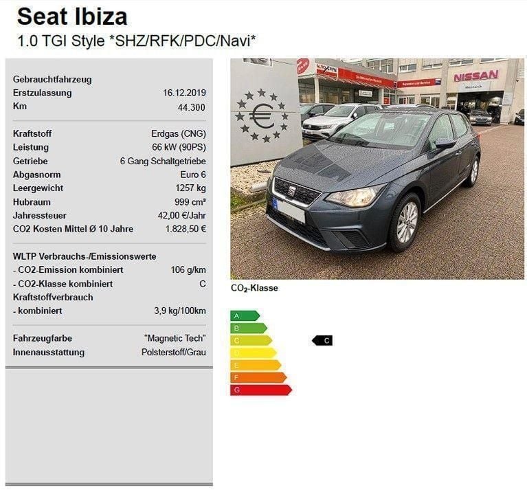 Grau Gebraucht 2019 Seat Ibiza Style Kleinwagen | 9.200 € (Guter Preis) - Bild 1/4