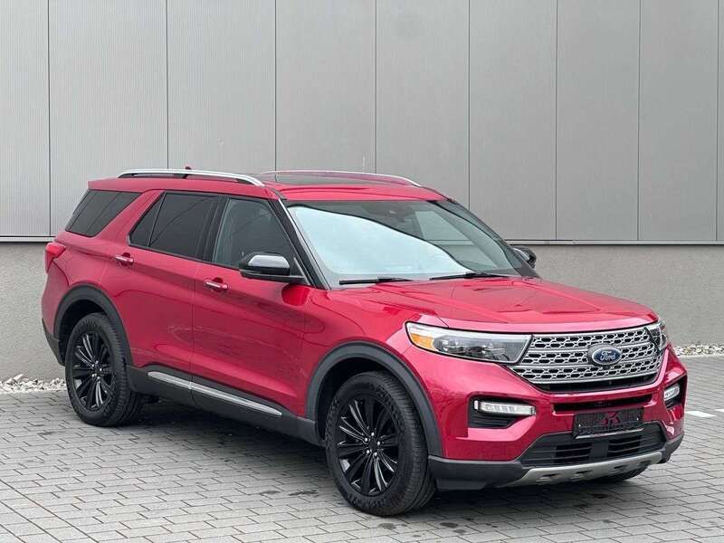 Rapid red metallic tinted clea Gebraucht 2021 Ford Explorer Limited SUV | 32.850 € - Bild 1/4