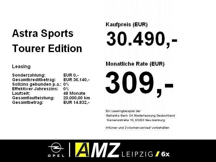 Neu Opel Astra Edition 131 PS (96 kW) 2026 Athletik blau Kombi