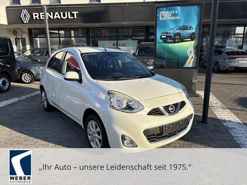 Weiß Gebraucht 2014 Nissan Micra Acenta Limousine | 5.970 € (Fairer Preis) - Bild 1/4