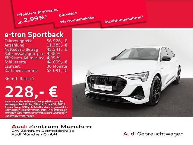 Gletscherweiß metallic Gebraucht 2023 Audi e-tron Sportback S-Line SUV | 56.926 € - Bild 1/2