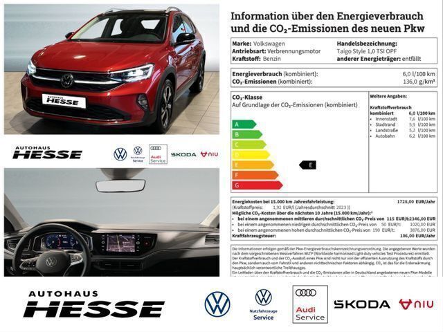 Rot Gebraucht 2024 VW Taigo Style SUV | 27.850 € (Teuer) - Bild 1/4