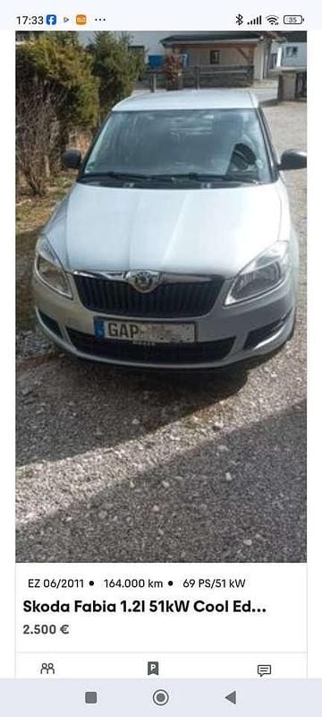 Gebraucht Skoda Fabia 69 PS (50 kW) 2011 Silber Limousine