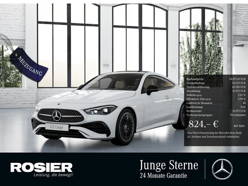 Weiss / polarweiß Gebraucht 2023 Mercedes CLE220 Advanced Plus Coupé | 54.875 € (Fairer Preis) - Bild 1/4